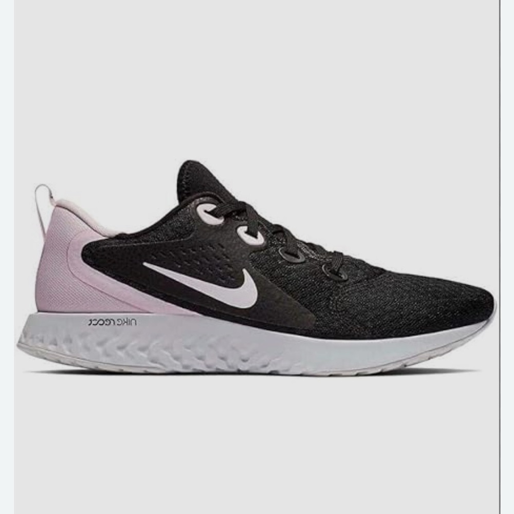 Nike Women's Black and Pink Legend React Running Shoes